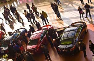 Triễn l�m xe hơi ở Jinan, Trung Quốc v�o th�ng 12 năm 2009. AFP PHOTO.