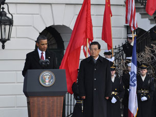 Tổng thống Obama v Chủ Tịch Hồ Cẩm Đo tại Ta Bạch Ốc sng 19/1/2011.