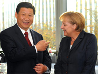 Ph chủ tịch Trung Quốc Tập Cận Bnh v thủ tướng Đức Angela Merkel