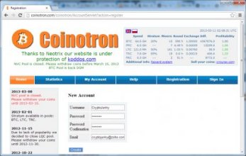 Coinotron Registration