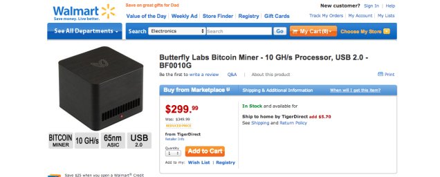 You Can Now Buy Bitcoin Mining Hardware From Walmart