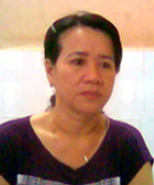 Chị Kim Thanh, vợ nhà báo Trương Minh Đức.